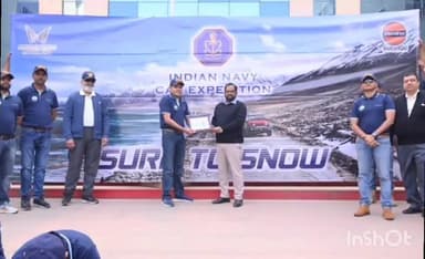 तानसेन: भारतीय नौसेना की ‘सर्फ टू स्नो’ कार रैली का ग्वालियर में भव्य स्वागत