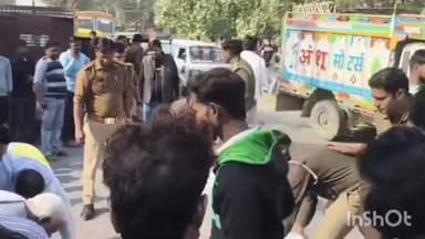 भोगांव: परतापुर जीटी रोड पर ट्रक की टक्कर से बाइक सवार महिला की मौत, पति-पत्नी घायल