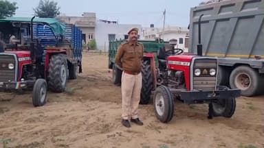 पीसांगन: पीसांगन थाना पुलिस ने लेसवा के पास अवैध बजरी परिवहन करते ट्रैक्टर-ट्रॉली को किया ज़ब्त