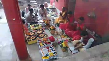 एकंगरसराय: #@एकंगरसराय नगर पंचायत के अंतर्गत शिव मंदिर के प्रांगण में श्री देवी माता के जीर्णोद्धार को लेकर भूमि पूजन किया गया