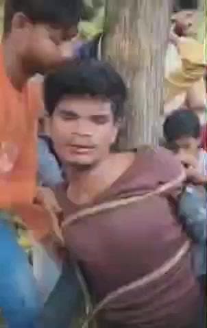 नवाबगंज: रसौली में चोरी के प्रयास के आरोपी युवक को ग्रामीणों ने पेड़ से बांधकर पीटा, घटना का वीडियो हुआ वायरल