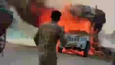 कोलायत: गजनेर थाना क्षेत्र के गंगापुरा के पास चलती गाड़ी बनी आग का गोला, चारे से भरी पिकअप गाड़ी में अचानक लगी आग