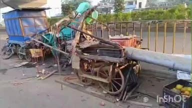 लाखनी: लाखनी पुलावरील ड्रेनेज पाईप कोसळला; थोडक्यात बचावला इसमाचा जीव