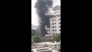 नाथद्वारा: पूरे नगर में फैला काला धुंआ, श्रीनाथजी मंदिर के दामोदर धाम में लगी आग