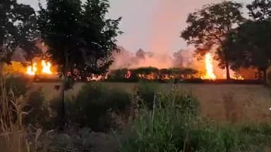 पलारी: पलारी क्षेत्र में शाम होते ही खुलेआम नियमों की उड़ रही धज्जियां, खेतों में जलाई जा रही पराली