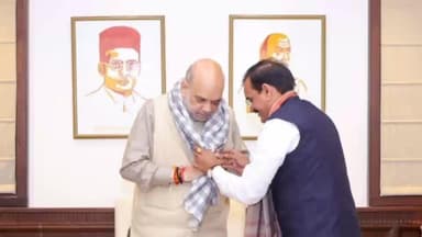 पवई: पन्ना के खजुराहो: सांसद विष्णु दत्त शर्मा ने गृह मंत्री अमित शाह से की मुलाकात