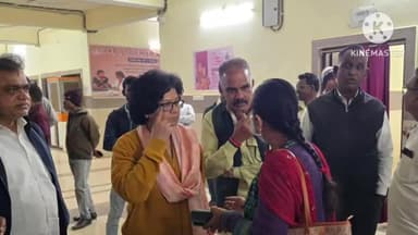 पामगढ़: मुलमुला थाना क्षेत्र में बस और कार की टक्कर के बाद घायलों से मुलाकात करने पामगढ़ विधायक हॉस्पिटल पहुंची