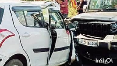 घाटंजी: मुरली गावाजवळ दोन चार चाकी वाहनाची समोरासमोर धडक, सुदैवाने जीवितहानी नाही