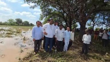 मोताळा: तालुक्यात अतिवृष्टीने झालेल्या नुकसानीची आमदार संजय गायकवाड यांनी केली पाहणी