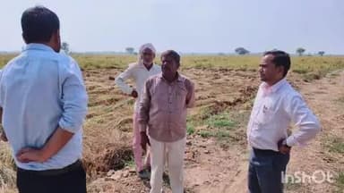 बड़ौदा: रतोदन में कृषि विभाग की टीम ने किया सर्वे, फसल क्षति का आंकलन, किसानों से की चर्चा
