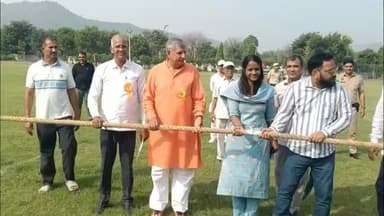 महेंद्रगढ़: सांसद धर्मवीर सिंह ने महेंद्रगढ़ में कहा, सबसे ज्यादा मेडल हमारे प्रदेश के बच्चे लाते हैं, हमें गर्व है