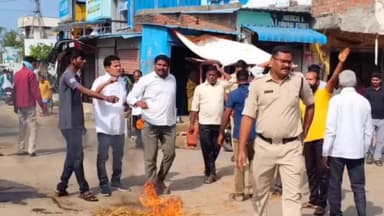 టేకుమట్ల: టేకుమటలో ముఖ్యమంత్రి రేవంత్ రెడ్డి దిష్టిబొమ్మను దహనం చేసిన బీజేపీ శ్రేణులు