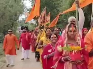 बरकागाँव: तलसवार पंचायत के परेवातरी में हनुमान मंदिर निर्माण के लिए भूमि पूजन, हजारों ग्रामीण हुए शामिल