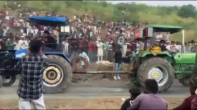 रायसेन: ग्राम पिपरई में ट्रैक्टर टोचन प्रतियोगिता का रोमांच, 55 गांवों से पहुंचे दर्शक