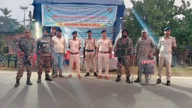 बेलसंड: धनकौल में चेक पोस्टों पर कड़ी निगरानी, जिला पुलिस और CAPF की संयुक्त तैनाती