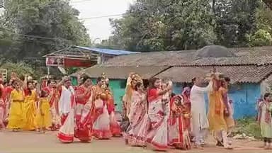 पखांजूर: नगर पंचायत पखांजूर में शोभायात्रा निकाली गई, गाजे-बाजे के साथ रैली का आयोजन