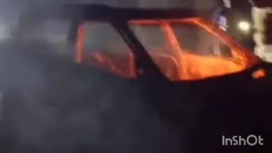 ओसियां: घेवड़ा रोड पर चलती क्रेटा में लगी आग, जनहानि नहीं हुई