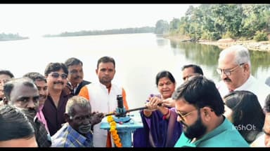 क्षेत्रीय विधायक उषा ठाकुर ने नखेरी डैम के सिंचाई गेट का उद्घाटन किया