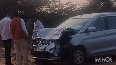 फलौदी: देड़ा गांव के पास राष्ट्रीय राजमार्ग संख्या 125 पर हुआ हादसा, कार हुई क्षतिग्रस्त