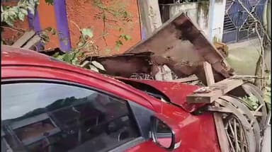 அம்பத்தூர்: ஒரகடம் அருகே கோர விபத்து அதிர்ஷ்டவசமாக உயிர் தப்பிய குடும்பத்தினர்