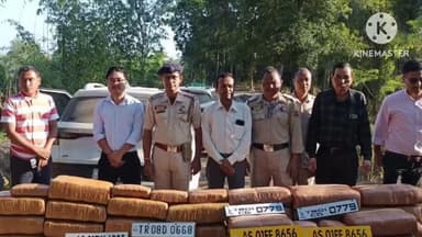 আমবাসা: আমবাসা থানার পুলিশ দুটি গাড়িতে তল্লাশি চালিয়ে ৫৭ কেজি শুকনো গাজা উদ্ধার করে