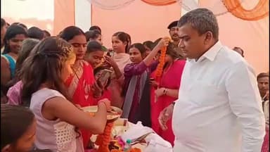 चेवाड़ा: रविवार को नारायणपुर आगमन पर ग्रामीणों ने विधायक रंधीर कुमार सोनी का भव्य स्वागत किया