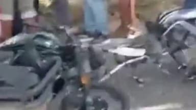 भदेसर: चित्तौड़गढ़–उदयपुर हाईवे पर बानसेन चौराहे के पास दो बाइकों की टक्कर में बुजुर्ग गंभीर घायल