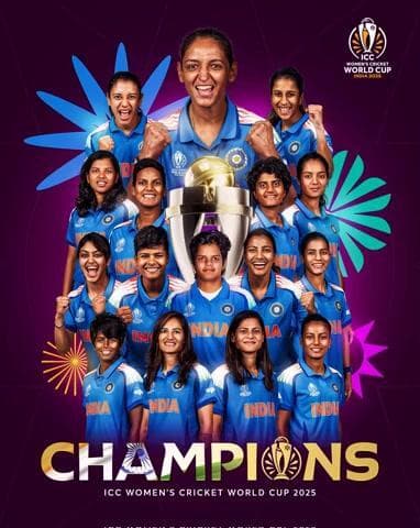 Heartiest congratulations to the Indian Women’s Cricket Team on their remarkable World Cup victory.🏆🏆🏆💙💙
#TeamIndia #WomensWorldCup #Champions
@railminindia