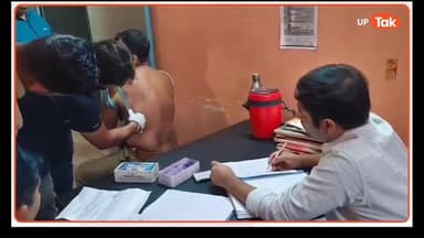 #औरैया के डुहल्ला गांव में पुलिस पर हमाल.!!