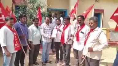 శాలిగౌరారం: తడిసిన ధాన్యాన్ని ,పత్తికి మద్దతు ధరకు కొనుగోలు చేయాలని ఏఐకేఎంఎస్ ఆధ్వర్యంలో నిరసన