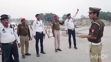 संभल: SP के निर्देश पर यातायात प्रभारी के नेतृत्व में संभल में यातायात नियमों को लेकर जागरूकता अभियान चलाया गया