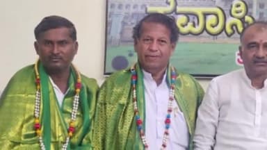 ತಾಳಿಕೋಟಿ: ಪಟ್ಟಣದಲ್ಲಿ ಪಿಕೆಪಿಎಸ್ನ ನೂತನ ಅಧ್ಯಕ್ಷ ಉಪಾಧ್ಯಕ್ಷರಿಗೆ ಸನ್ಮಾನಿಸಿದ ಶಾಸಕ ರಾಜುಗೌಡ ಪಾಟೀಲ್