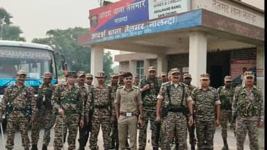 हरनौत: बिहार विधानसभा चुनाव को लेकर तेलमर थाना पुलिस ने अर्धसैनिक बल के साथ थाना क्षेत्र में किया भ्रमण