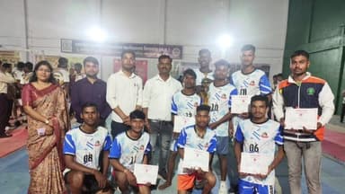 बिछुआ: जिला स्तरीय वॉलीबॉल प्रतियोगिता में बिछुआ कॉलेज रहा उपविजेता