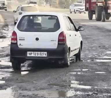 नालागढ़: बद्दी से नालागढ़ तक आधे फोरलेन की मरम्मत की गई