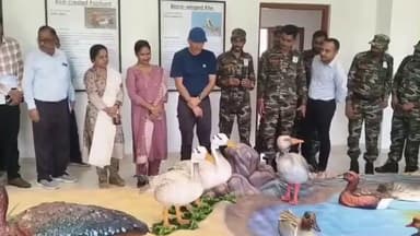 बेरला: गिधवा परसदा में स्थित प्रवासी पक्षी विहार स्थल का बेमेतरा कलेक्टर ने किया निरीक्षण