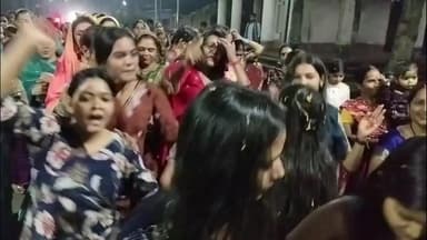 पीरटांड: शीतलपुर में भागवत कथा यज्ञ के सातवें दिन रुक्मिणी विवाह की भव्य शोभायात्रा निकाली गई