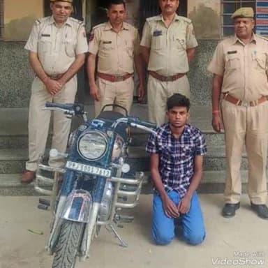 भरतपुर: मथुरा गेट थाना पुलिस ने बाइक चोर को गिरफ्तार किया