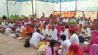 आनंदपुरी: आनंदपुरी कस्बे में मां अंबाजी मंदिर के शिखर एवं प्राण प्रतिष्ठा महायाग महोत्सव का हुआ शुभारंभ