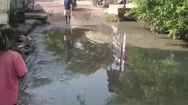 पंडौल: मधुबनी के गदियानी में सड़क पर नाली का पानी जमा होने से बढ़ी परेशानी