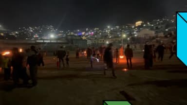 New tehri me धूम धाम से मनाया गया आकाश दीपावली