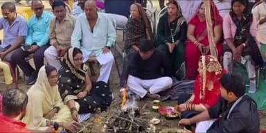 हुसैनाबाद: जमुहरी माई छठ घाट परिसर में श्री शनिदेव मंदिर का भूमिपूजन, श्रद्धा और आस्था का दिखा संगम