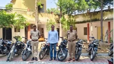 सहाड़ा: गंगापुर में बुलेट सवारों पर पुलिस ने की कार्रवाई, 15 बाइक जब्त, साइलेंसर खुले और नंबर प्लेट पर चला डंडा