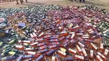 બોરસદ: બોરસદ તાલુકાના ચાર પોલીસ સ્ટેશનનો 77 લાખના વિદેશી દારૂના મુદ્દા માલનો નિસરાયા ખાતે નાશ કરવામાં આવ્યો