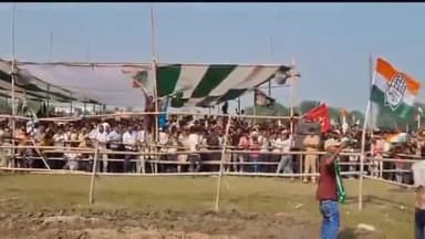 मरौना: मरौना प्रखंड के गनौरा में तेजस्वी यादव ने की सभा, कांग्रेस प्रत्याशी के लिए मांगा वोट