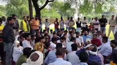 खानपुर: खानपुर कस्बे के जैन मंदिर से मूर्तियां चुराने के विवाद में हिंदू समाज ने प्रदर्शन कर जुलूस निकालने की मांग की