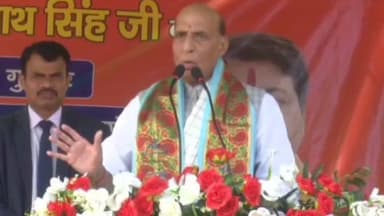 मेजरगंज: मेजरगंज में राजनाथ सिंह का हमला, बोले- RJD के समय बिहार में लोग कहते थे 'कट्टा मार देंगे कपार में'