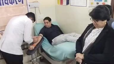 झुंझुनू: जिला विधिक सेवा प्राधिकरण की ओर से बीड़ीके अस्पताल में आयोजित रक्तदान शिविर में सेशन जज ने की शिरकत