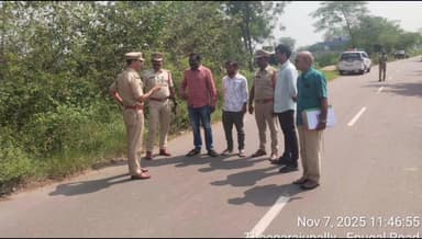 పర్వతగిరి: మాల్యాతాండ శివారులో జరిగిన రోడ్డు ప్రమాదంలో ఇద్దరు వ్యక్తులు మరణించగా అ ప్రదేశాన్ని పరిశీలించిన అధికారులు