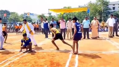 వినుకొండలో ఖోఖో ఆడిన ఎమ్మెల్యే జీవీ ఆంజనేయులు